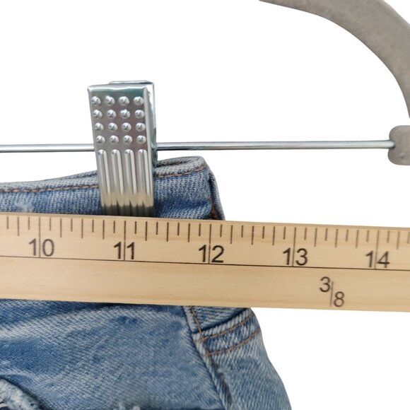 American Eagle Outfitters Womens Patchwork Denim Mom Jean Shorts Size 0 High Ris - Picture 10 of 13